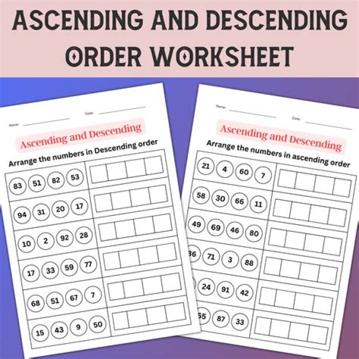 9,8,7,64,3,2,1 Order Ascending