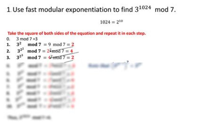 Modular Exponentiation 3^12mod17