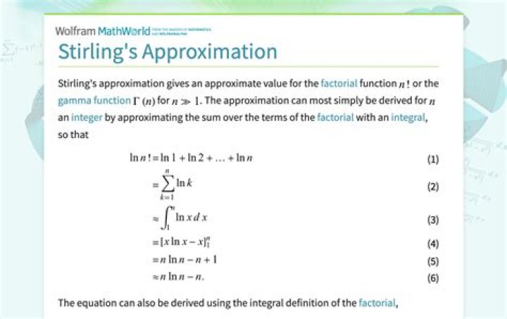 stirling approximation