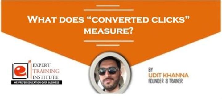 What does "converted clicks" measure?